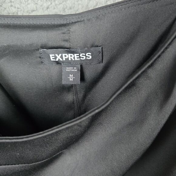 Express Slip Maxi Dress Womens M Black Wrap Adjustable Spaghetti Straps NWT - Picture 11 of 16